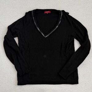 Burberry London V Neck Sweater Black Size 44/Large